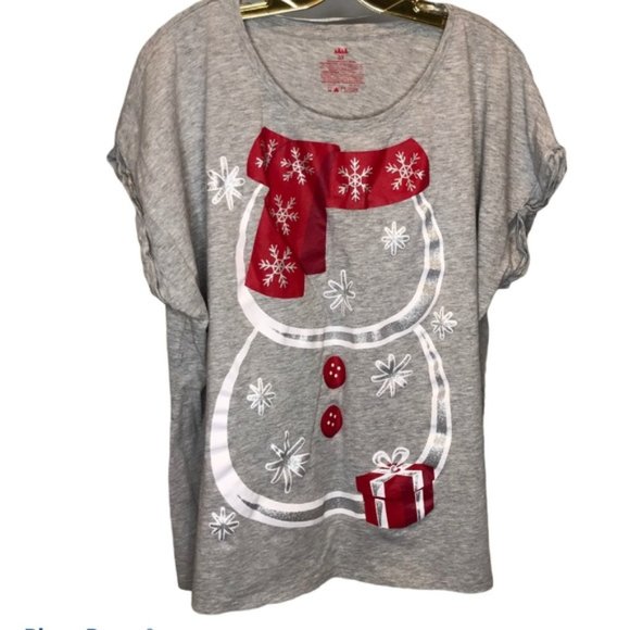 Cute Snowman Tee Plus sz 3X - Picture 1 of 3